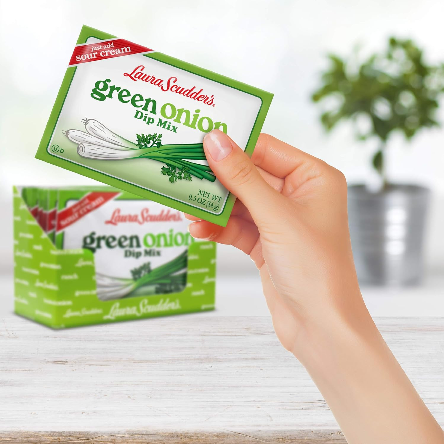 Laura Scudders Green Onion Dry Dip Mix and Seasoning – Great for Vegetables, Chi