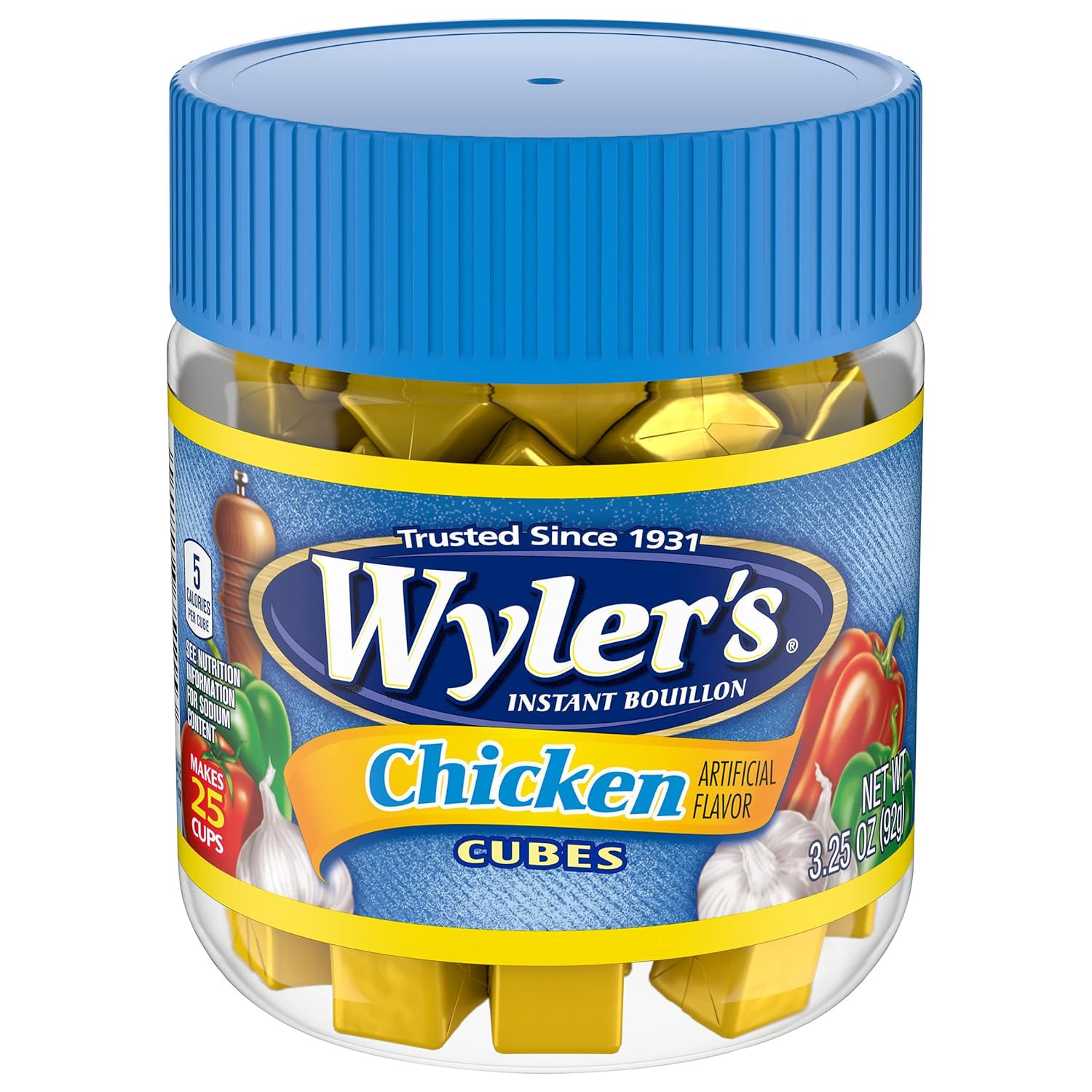 Instant Bouillon, Chicken Cubes, 3.25 Ounce (Pack of 8)