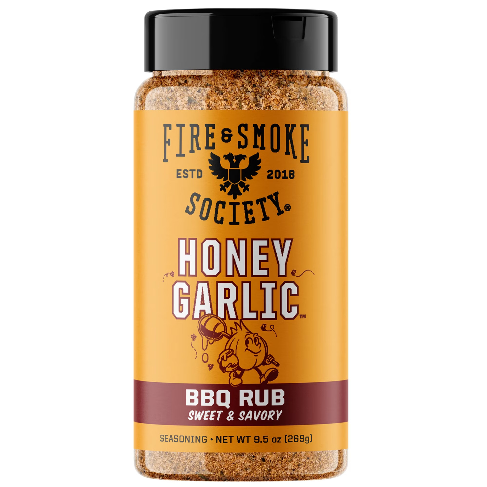 Fire & Smoke Society Honey Garlic BBQ Rub & Seasoning, 9.5 oz