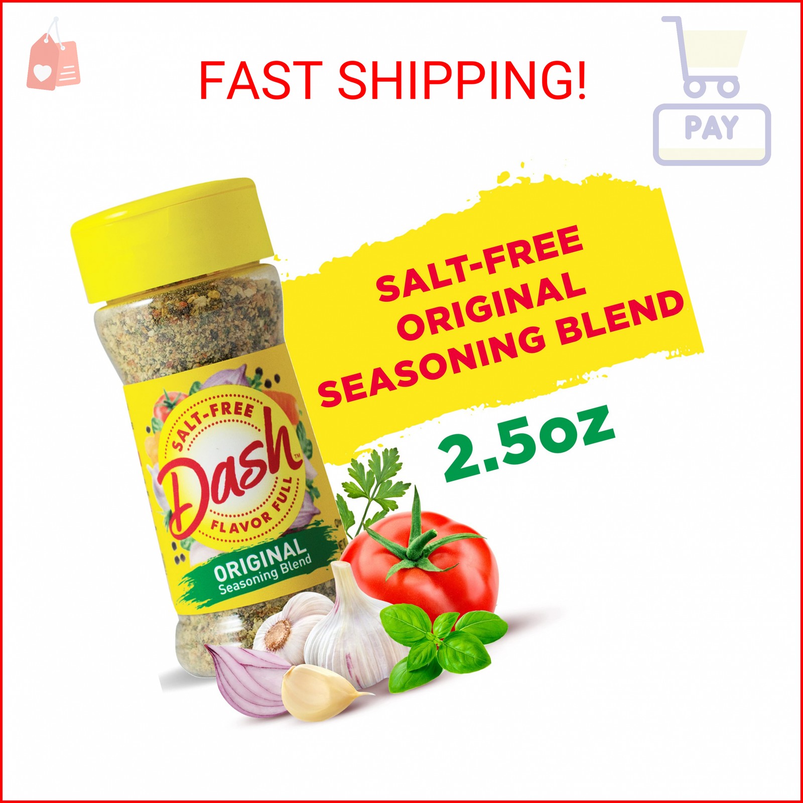 Dash Salt-Free Seasoning Blend, Original, 2.5 Ounce