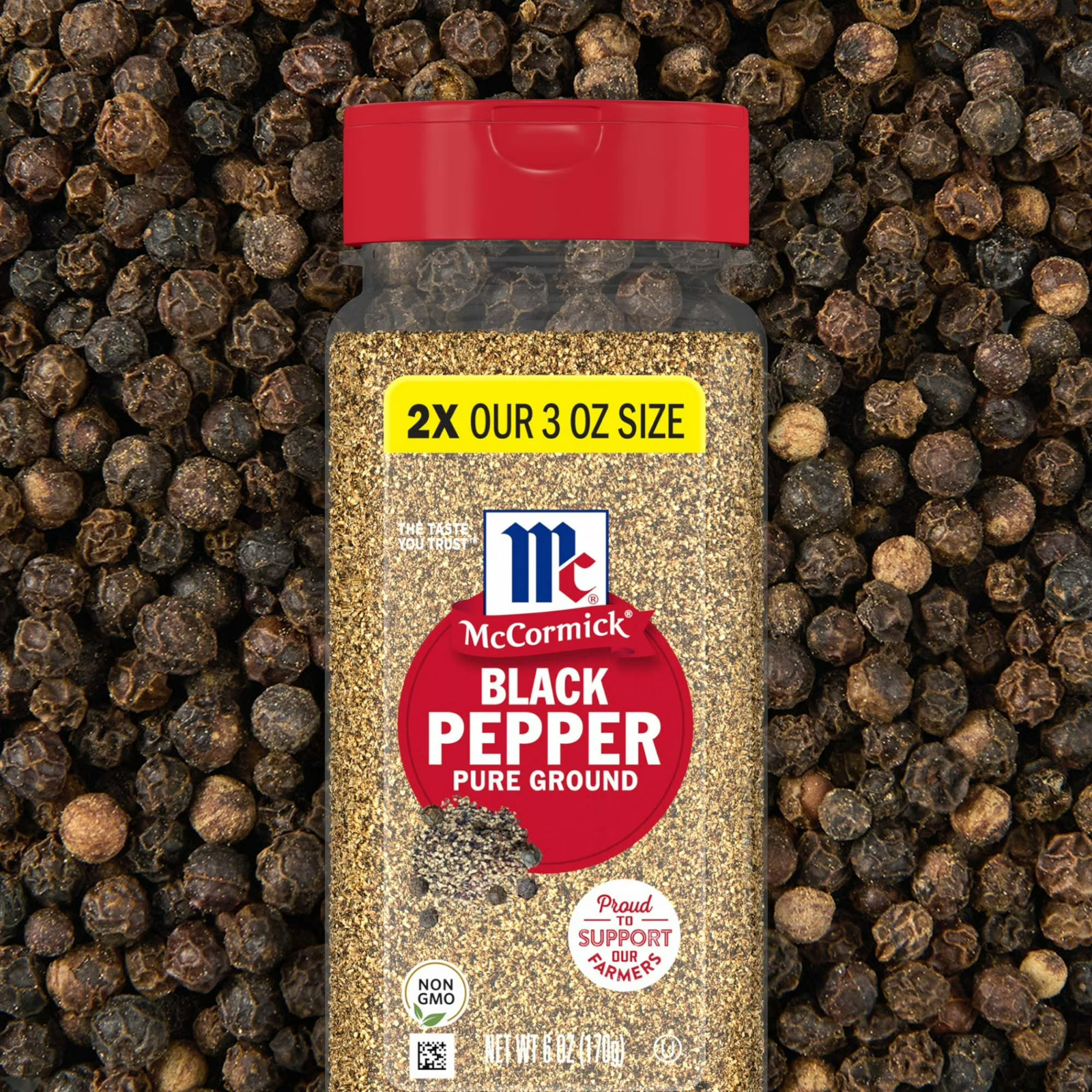 McCormick Pure Ground Black Pepper, 6 oz ( 3 Pack )