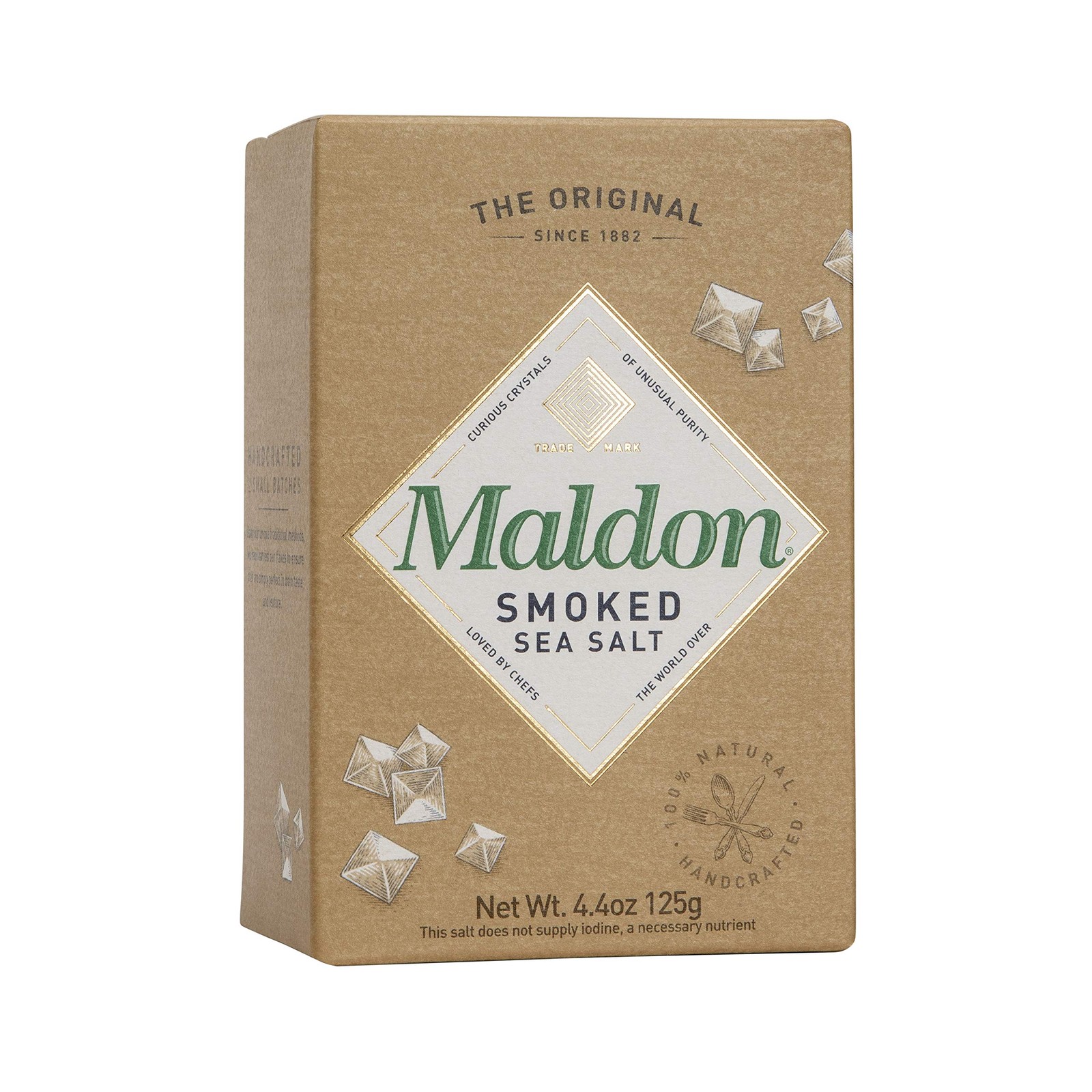 Maldon Smoked Sea Salt Flakes 4.4 Ounce Pack of 2 Natural Artisan Quality