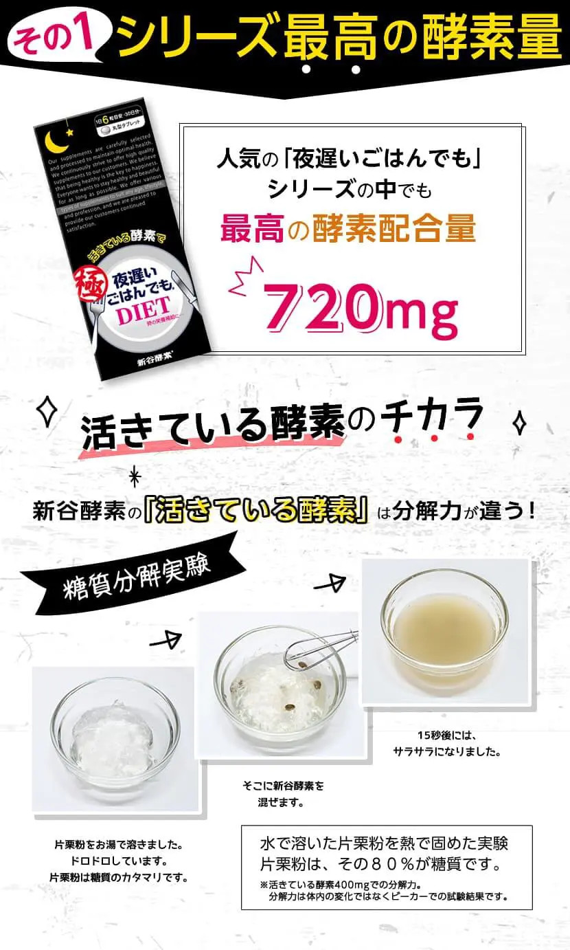 Shinyakoso Japanese Late Night Meals OK Kiwami Support Supplement 新谷酵素 夜遅いごはんでも極