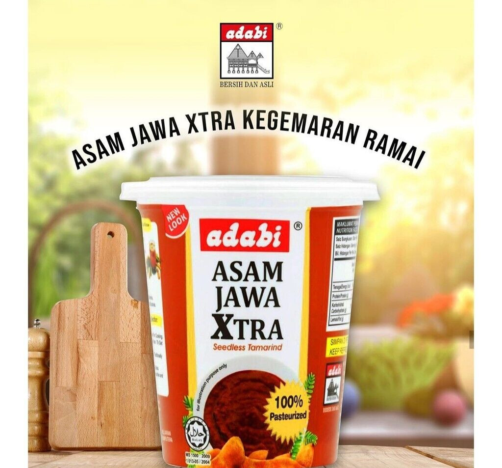 Asam Jawa Extra Adabi seedless Tamarind 200 grams Halal