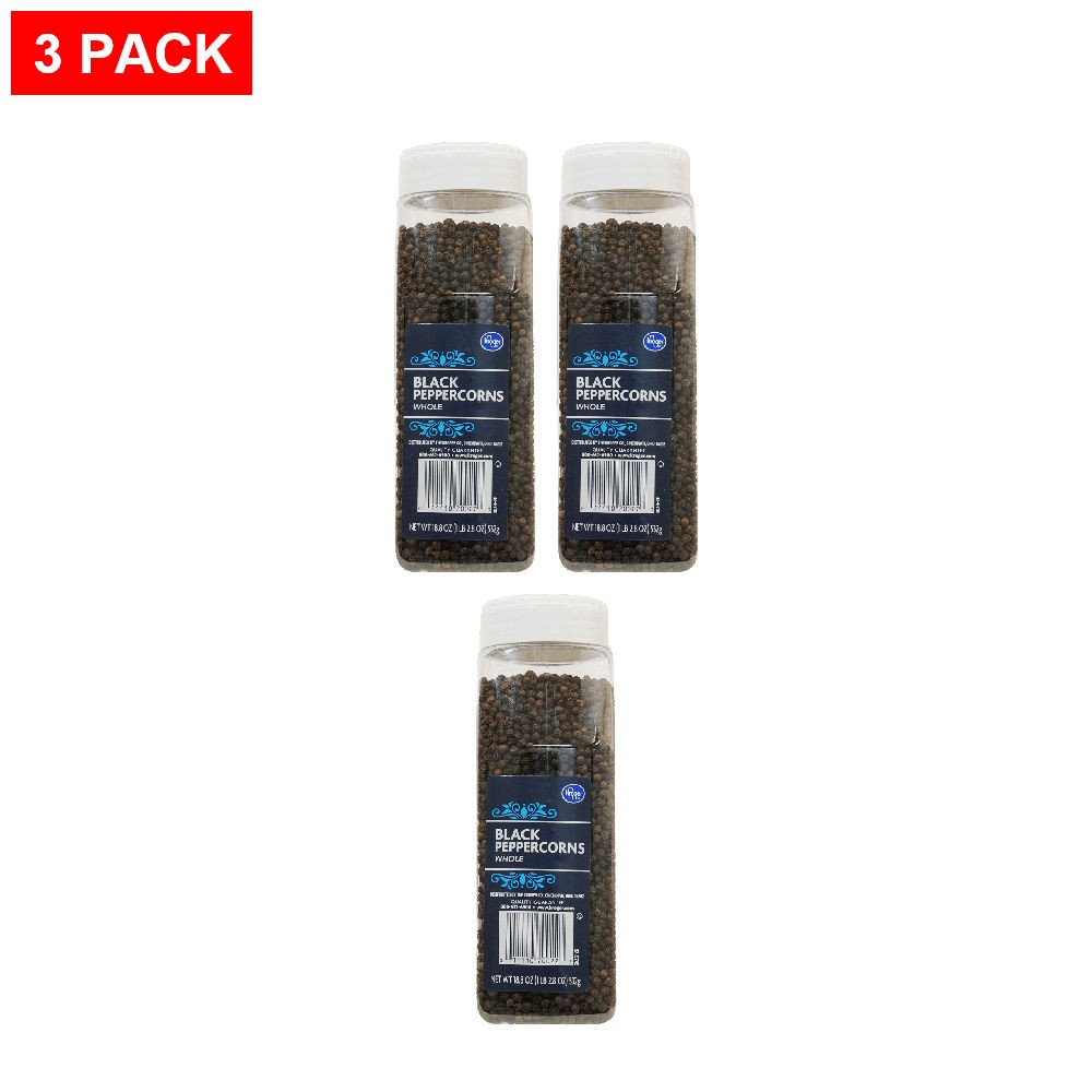 Kroger Whole Black Peppercorns 18.8 oz – Pack of 3