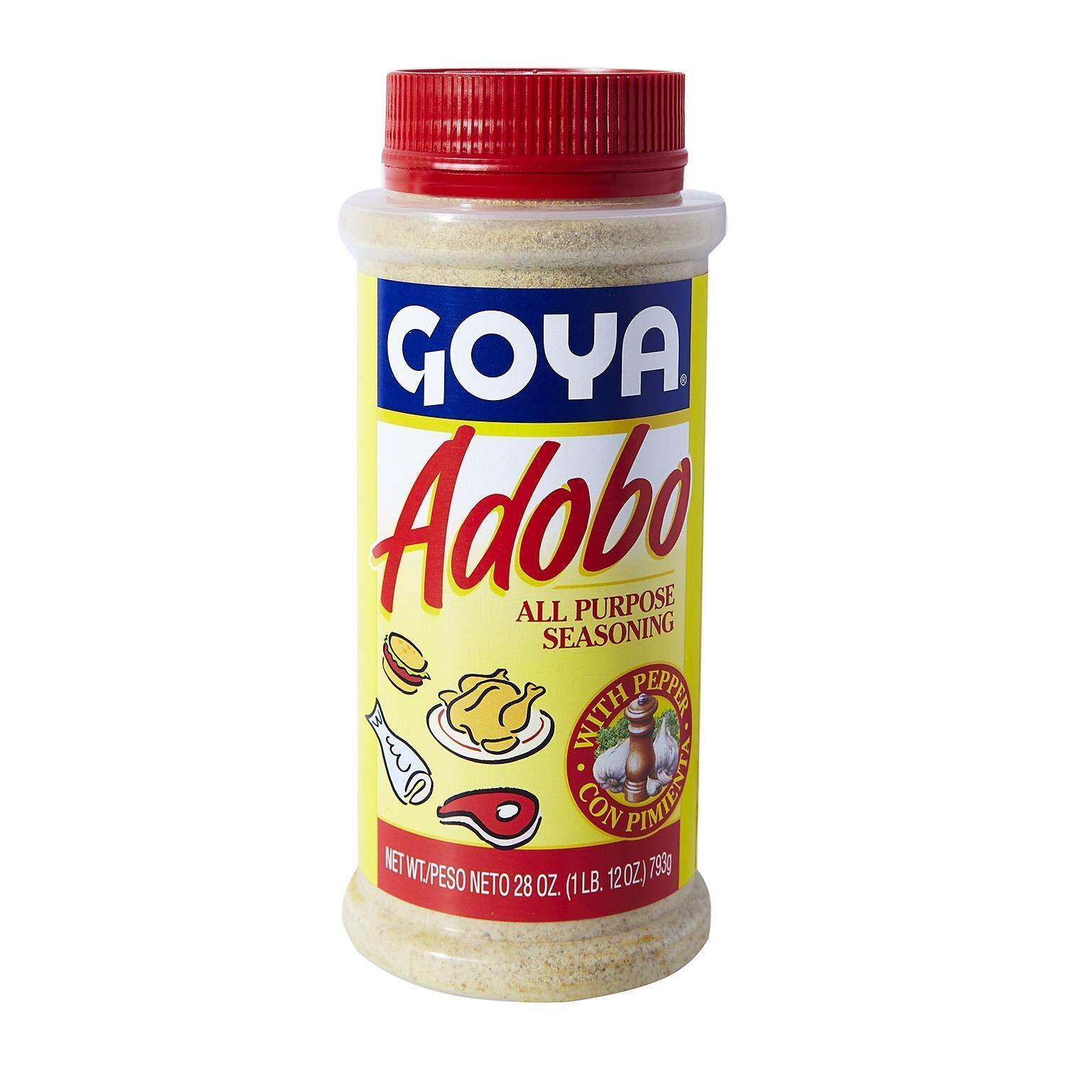 Goya Adobo All Purpose Seasoning with Pepper Extra Large 28oz Shakeable Canister
