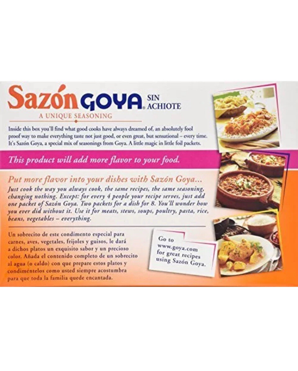 Goya Sazon Without Annatto 3.52 oz