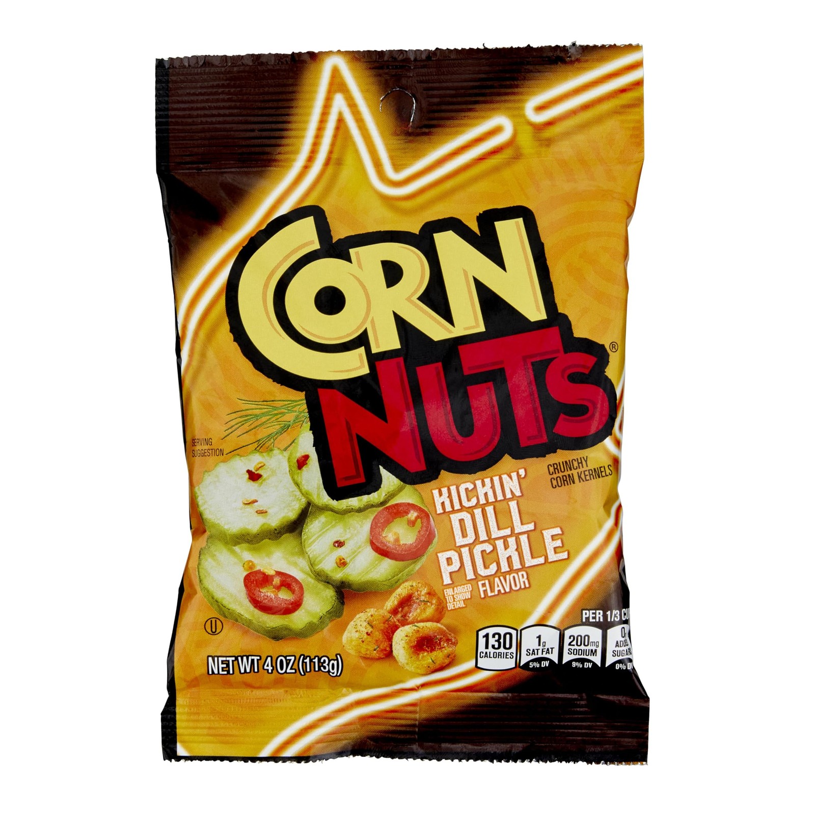 CORN NUTS Kickin’ Dill Pickle Flavored Corn Kernels, Crunchy Corn Snacks, Sna…