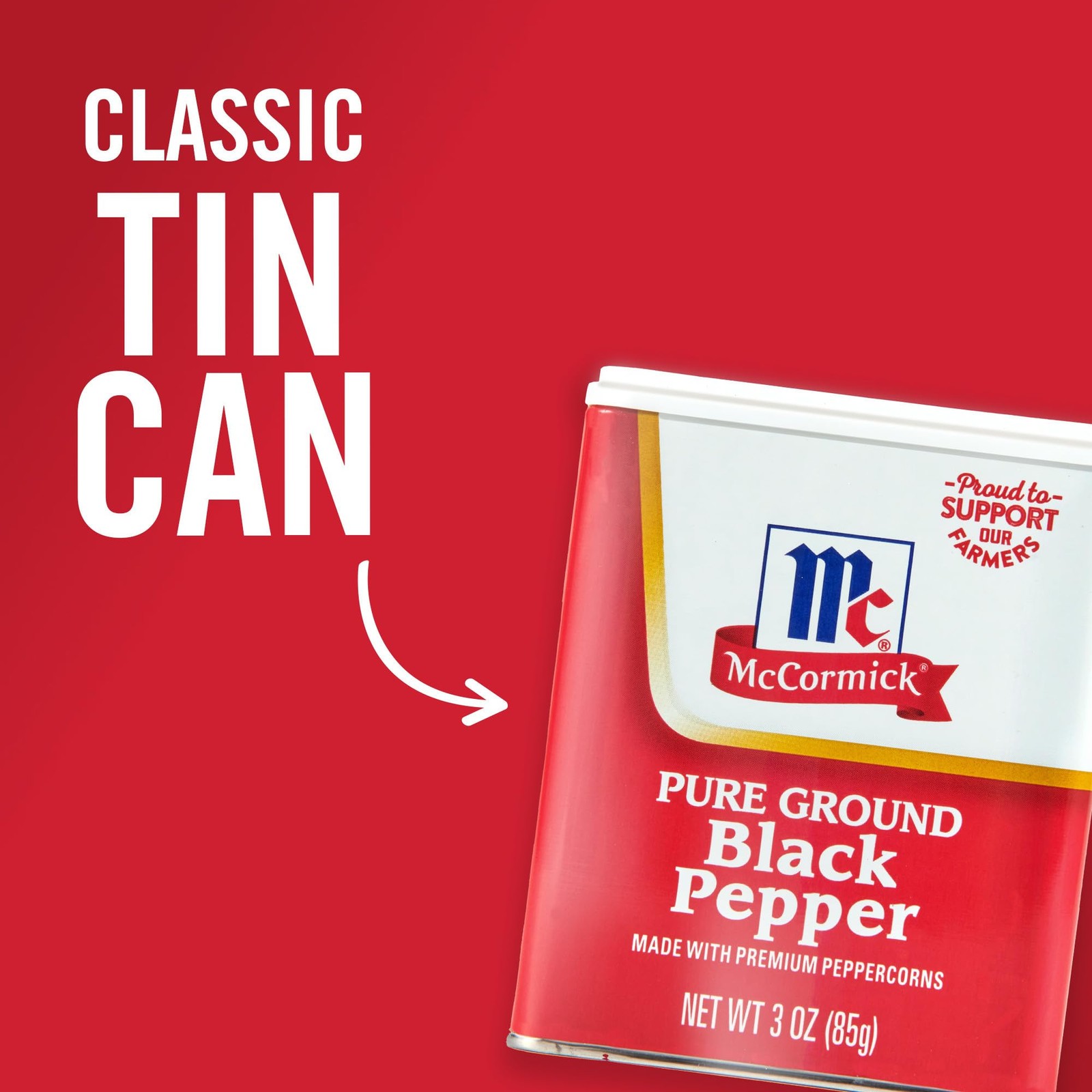 McCormick Pure Ground Black Pepper, 3 oz 3 Ounce (Pack of 1)