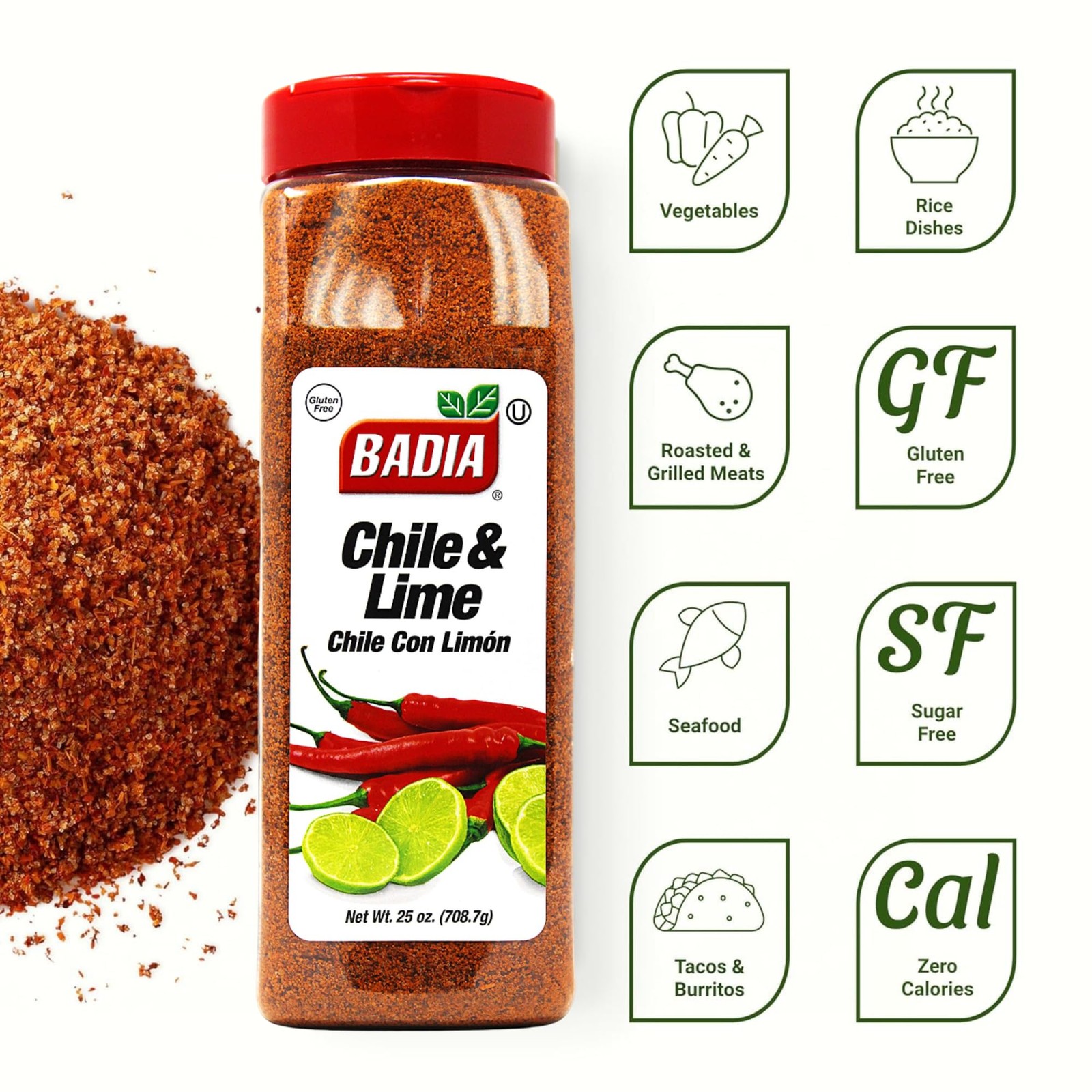 Chile & Lime Seasoning, Chile con Limon 25 oz – Spicy Tangy Blend of Chili Pe…