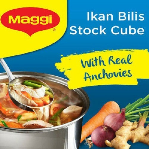 Real Anchovies Maggi Ikan Bilis Stock Upgrade Taste Dishes from 2 Packs 12 Cubes