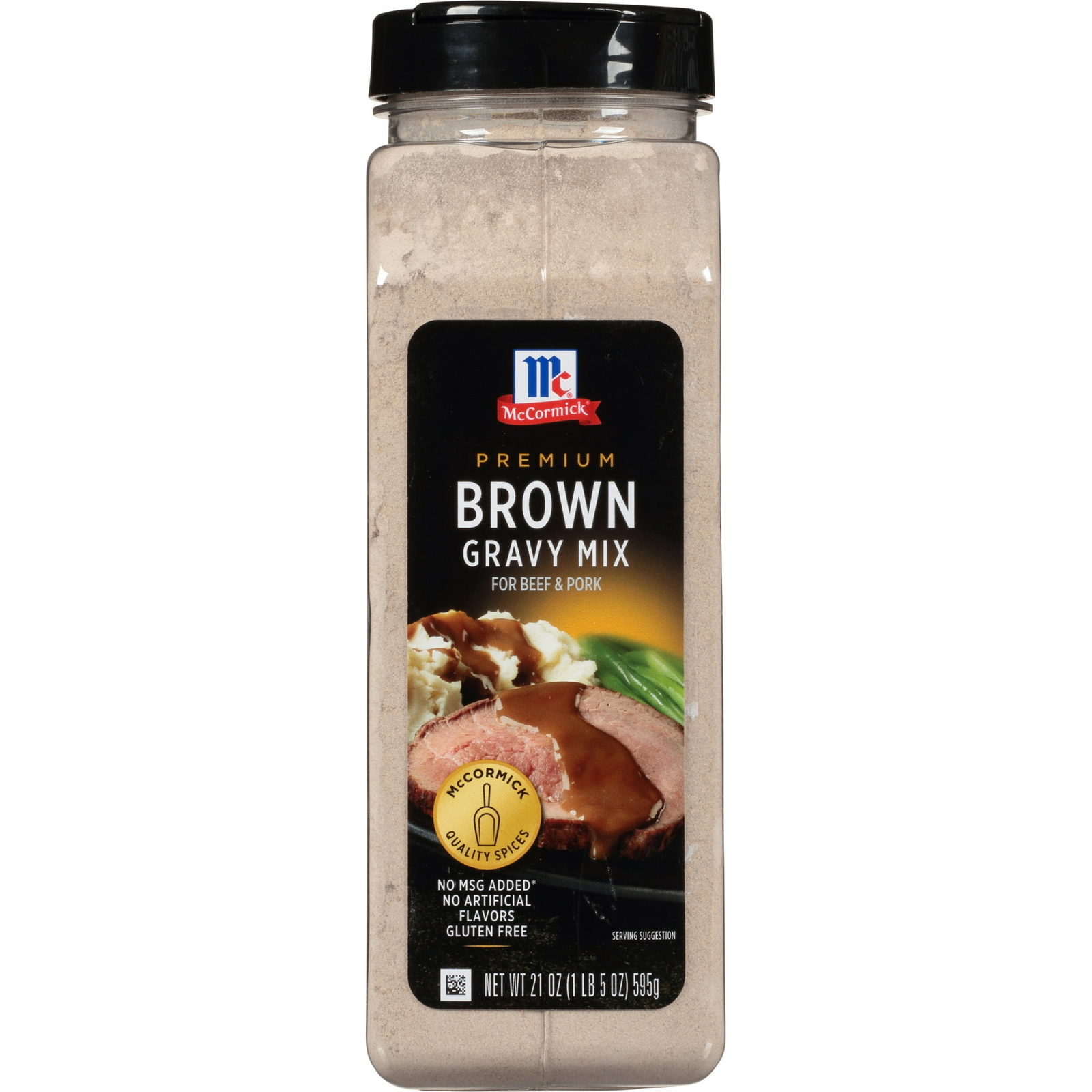 McCormick No Artificial Flavors Gluten Free Premium Brown Gravy Mix, 21 oz