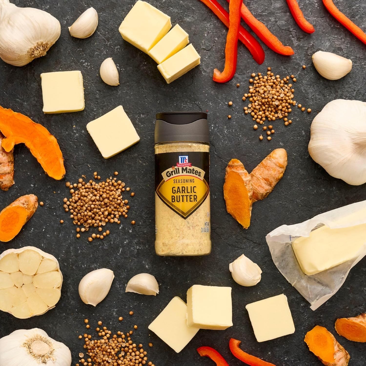 Versatile 3.1 oz Garlic Butter Spice Blend from McCormick – Kosher & Easy to Use