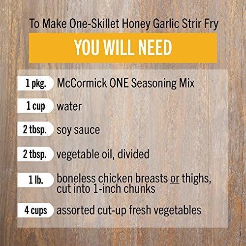 McCormick ONE Skillet Honey Garlic Stir Fry Seasoning Mix, 1.25 oz (Pack of 12)