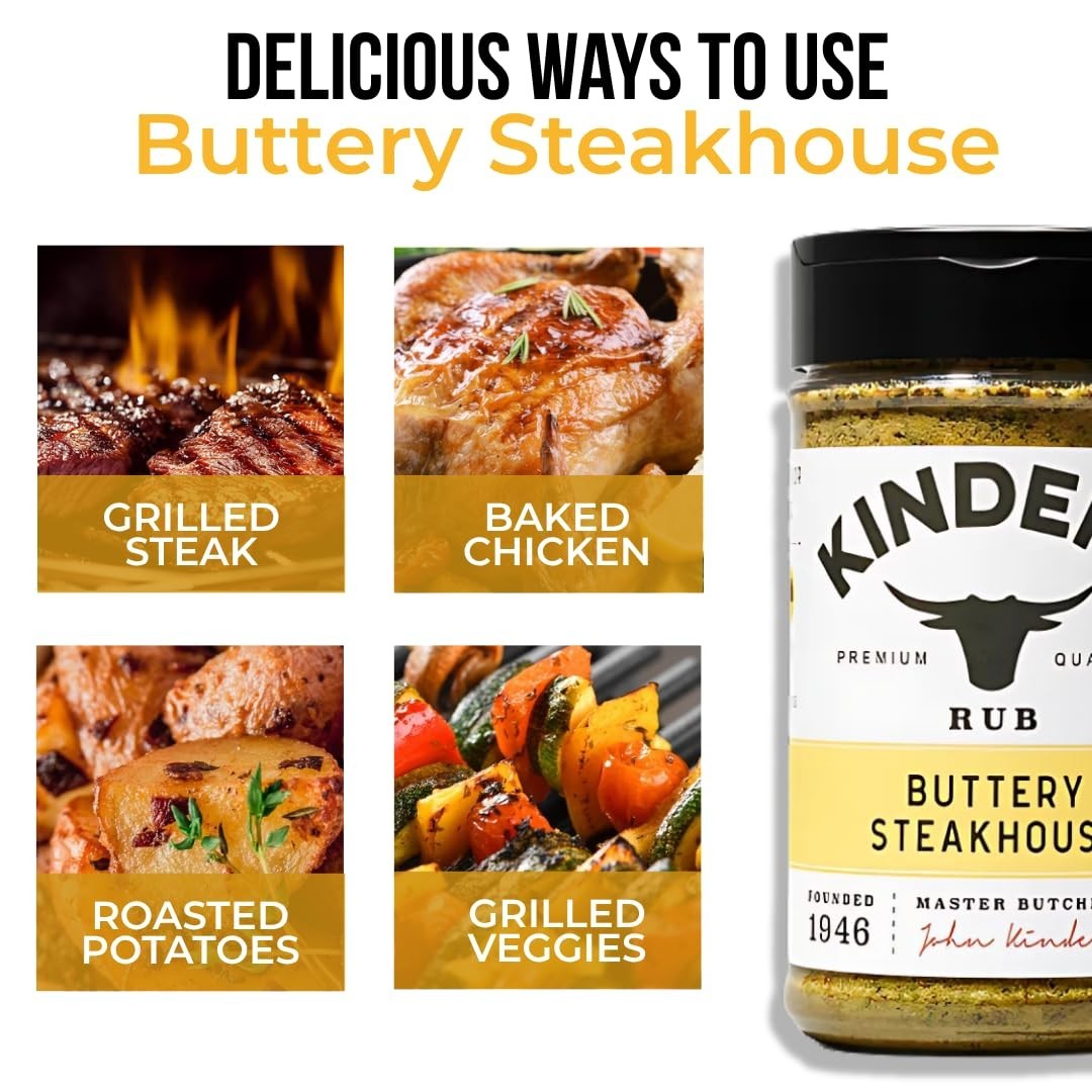 Gourmet Steakhouse & Cowboy Butter Seasoning Set – 2 Pack, 9.5 oz Rubs for Grill