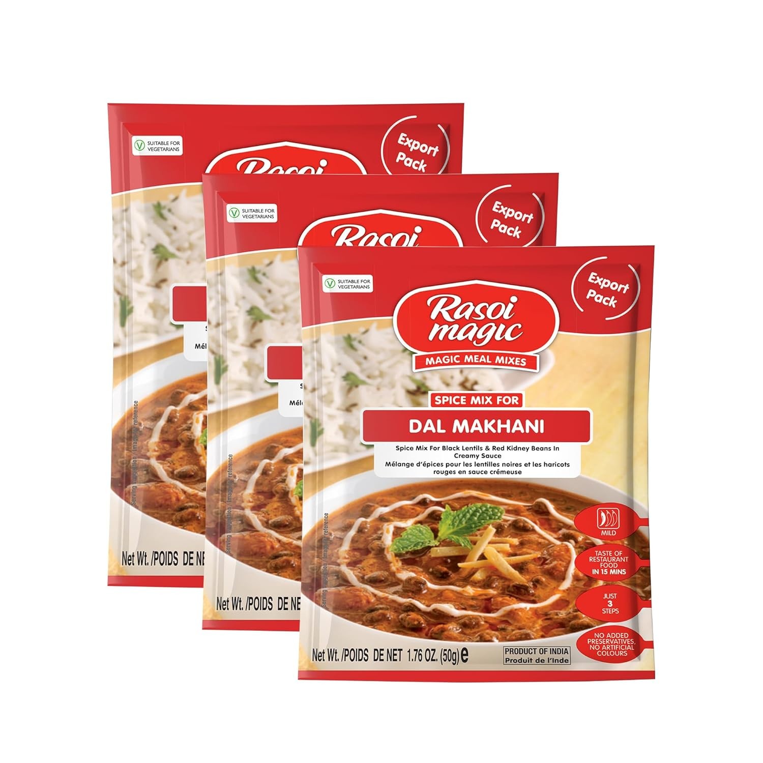 Rasoi Magic Spice Mix for Dal Makhni 50g (Pack of 3) Ready to cook Mix