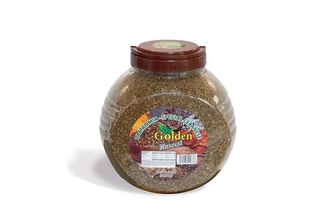 Golden Harvest Lebanese Za’atar Mix – 5 lbs 2.26kg Bulk Jar – All Natural Hal…