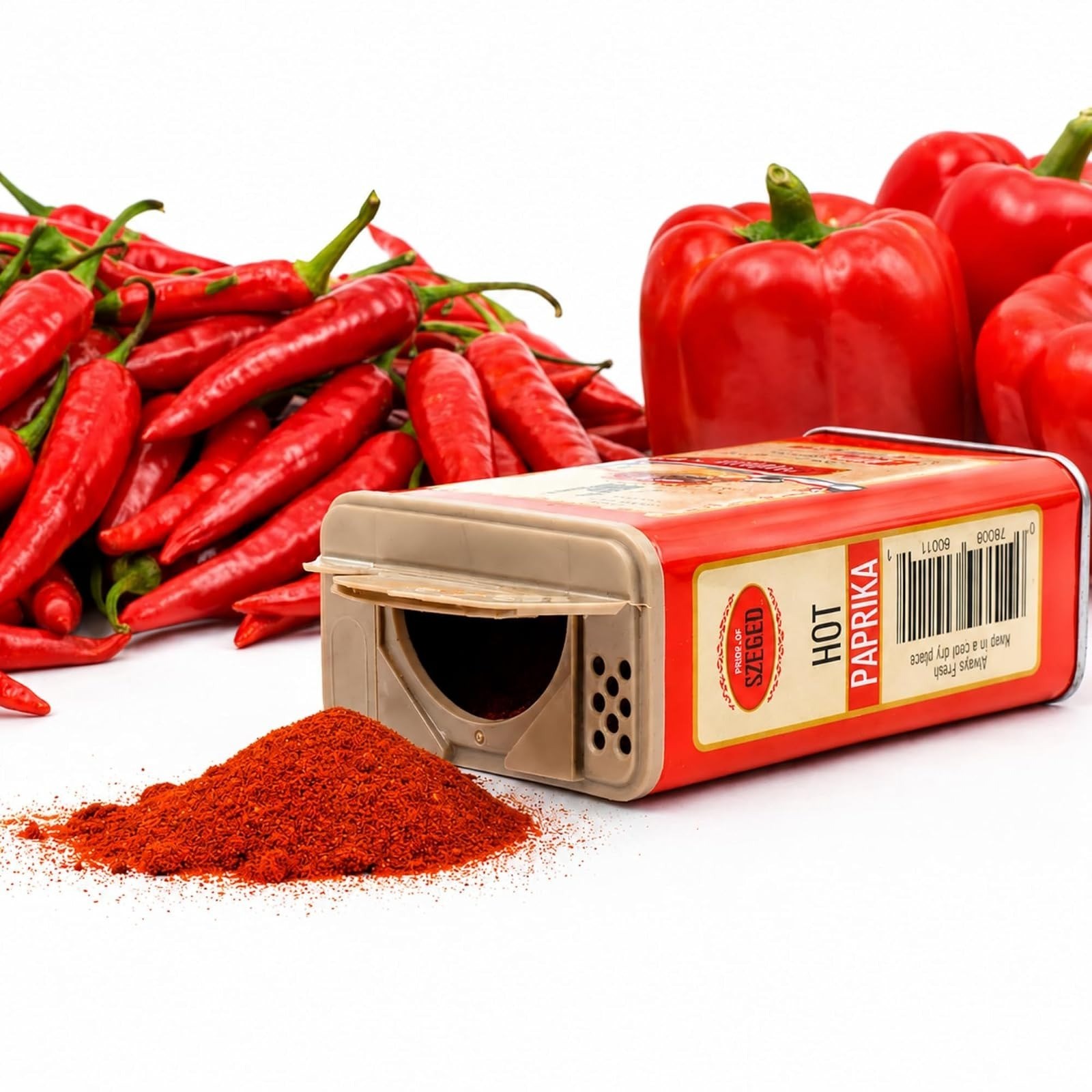 Pride Of Szeged Hot Paprika Powder, 4 oz Tin, Kosher Spices
