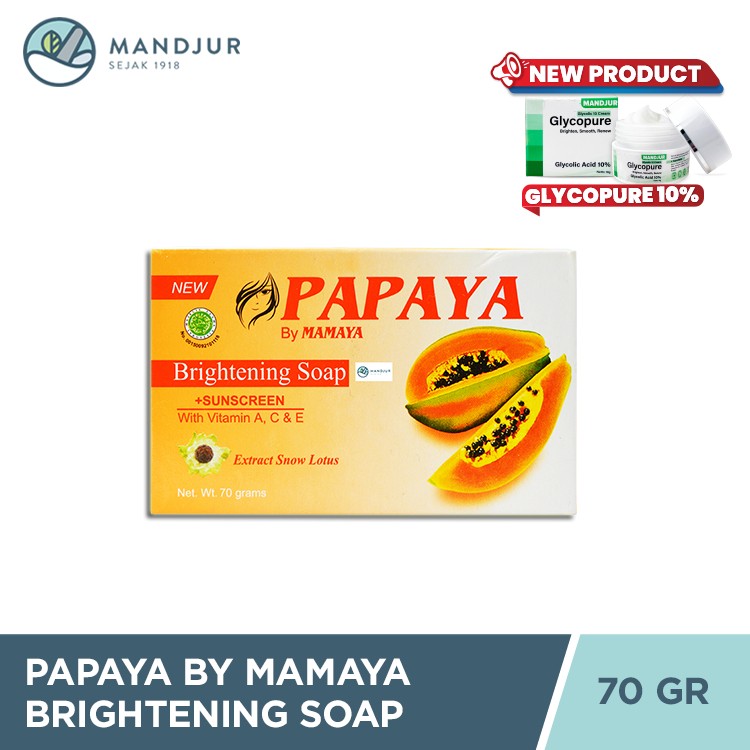 Papaya brightening soap bar 70g gentle face body wash natural ritual