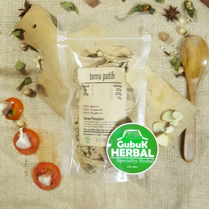 TEMU PUTIH Sliced Dried Organic Herb Spices Fresh Pure Hygienic Premium