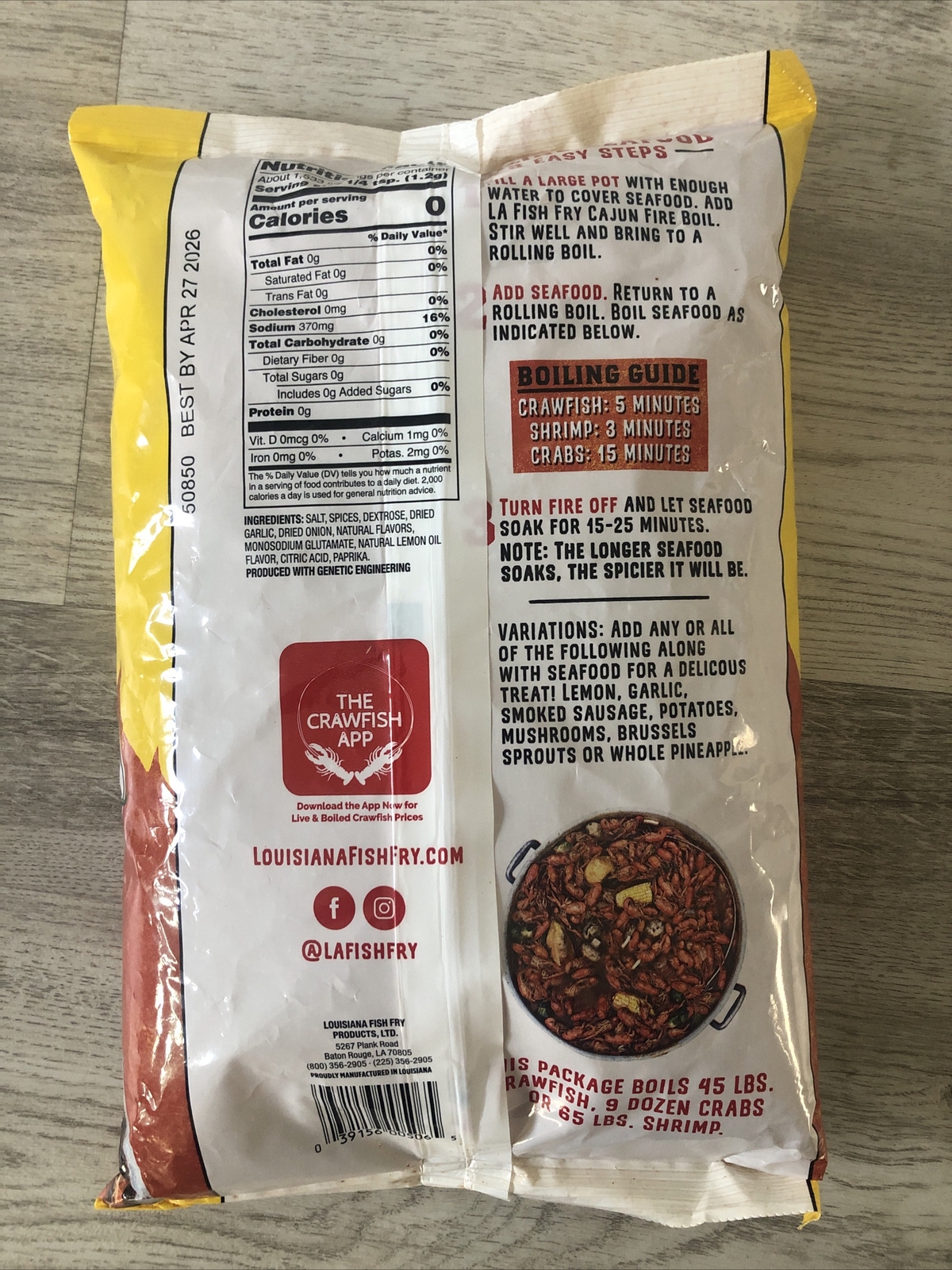 NEW CAJUN FIRE Louisiana Crawfish Crab & Shrimp Boil 4.06 Lbs Bag EXTRA SPICY