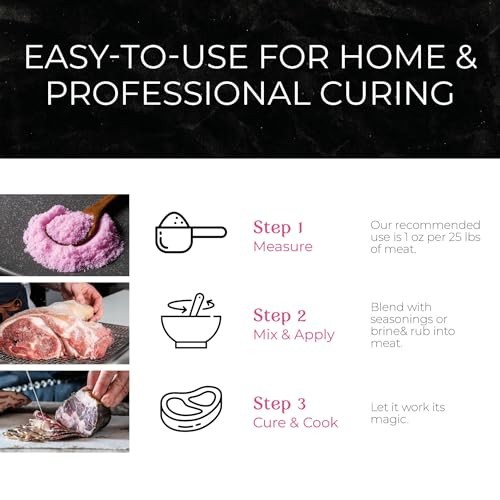 Premium Curing Salt #1 – 2 LB Jar for Sausage, Bacon, Ham, Jerky & Meat Preserva