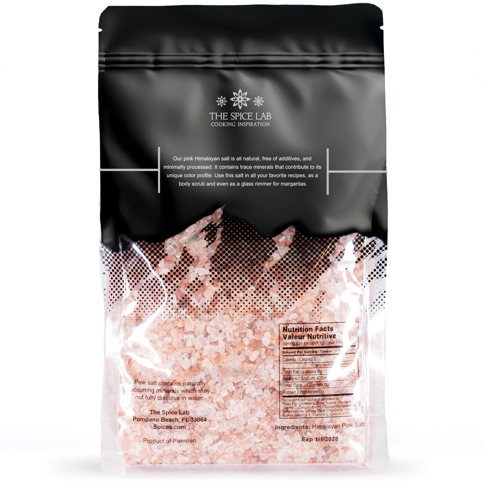 Pink Himalayan Salt Coarse Grain 2.2 lb Bag Cooking Grinder Salt Mill Refill