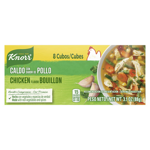 Knorr Chicken Cube Bouillon Caldo Con Sabor de Pollo