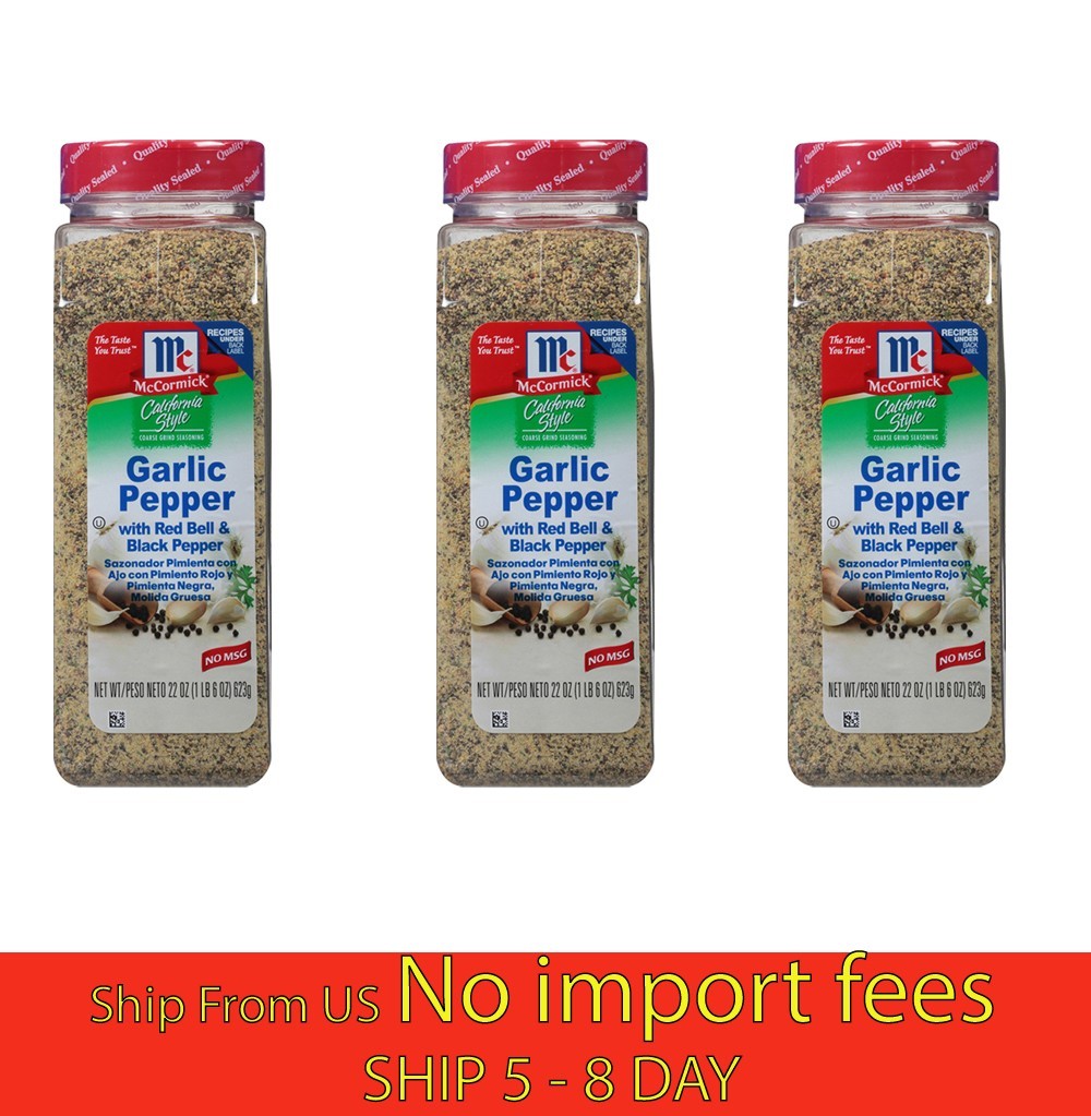 3 Pack McCormick California Style Garlic Pepper Seasoning 22oz…(wa)