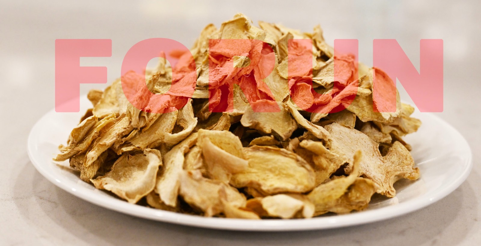 FORUN Organic Pure Ginger Flake 200G NET -Strong Flavour, Dried