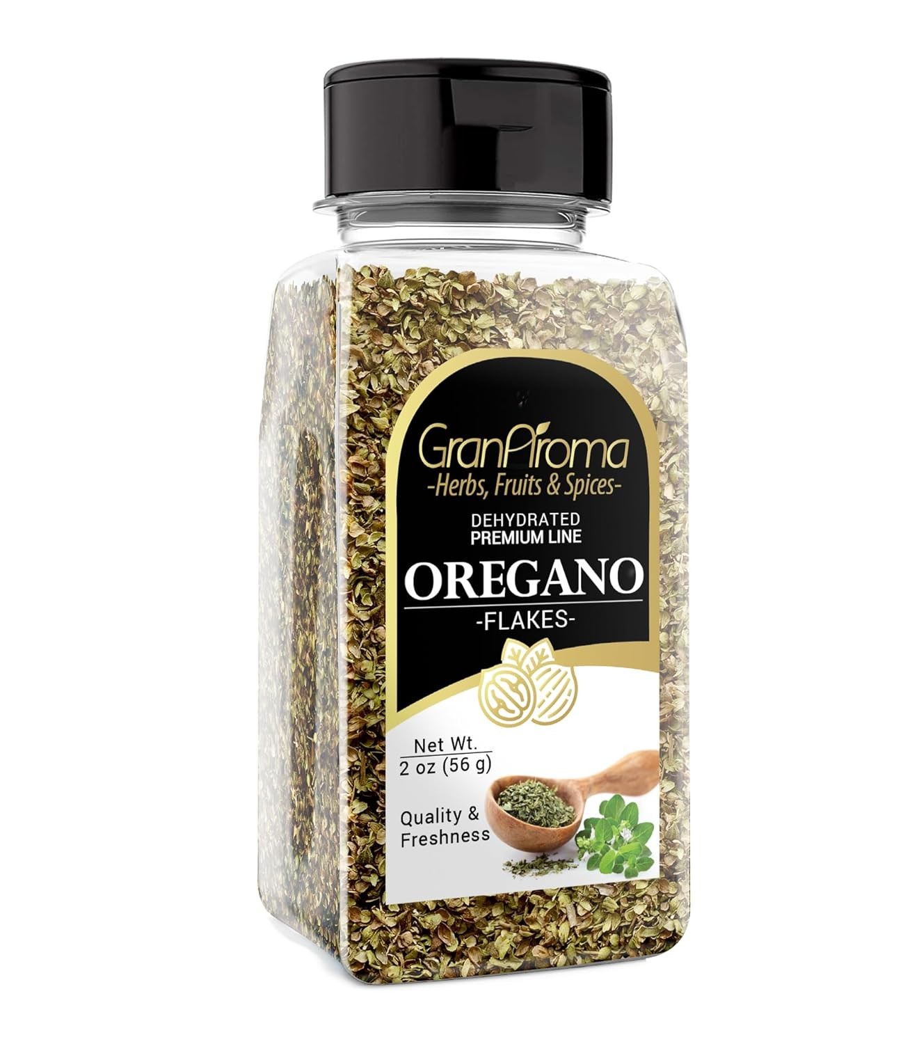 GranAroma 2 oz Oregano Flakes, Versatile Spice, Rich & Savory Flavor 2 Ounce
