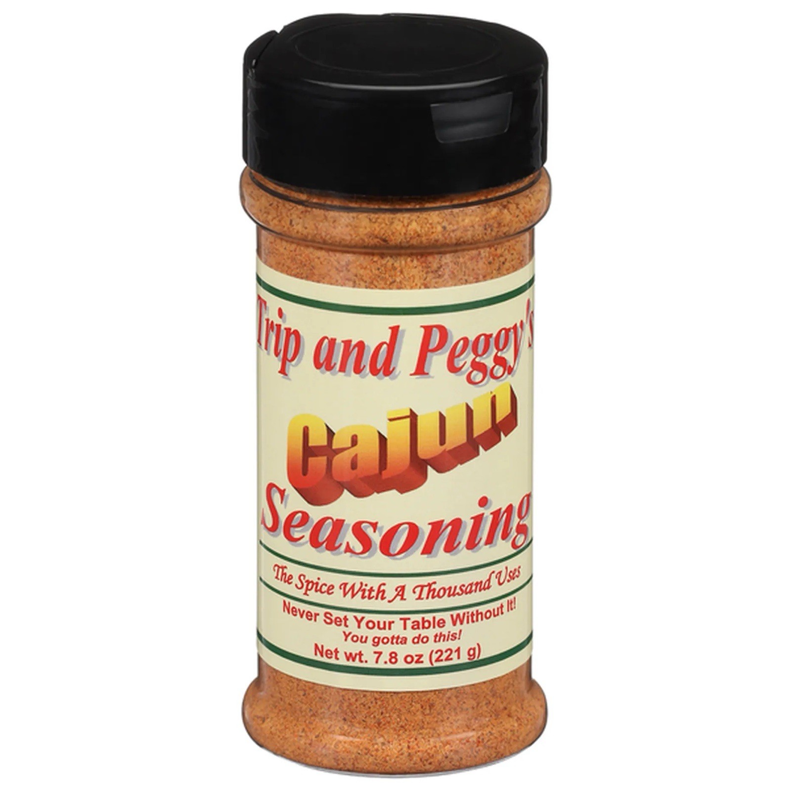 Trip and Peggy’s Cajun Seasoning, 7.8oz Bottle -The Spice With A Thousand Uses !