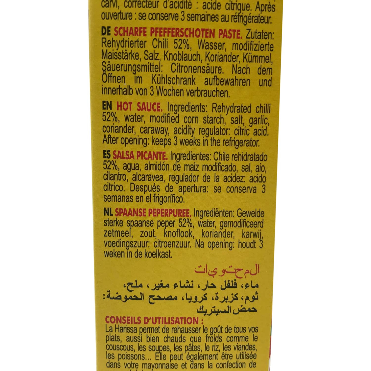 Harissa Condiment in Tube – Spicy 120 Gr