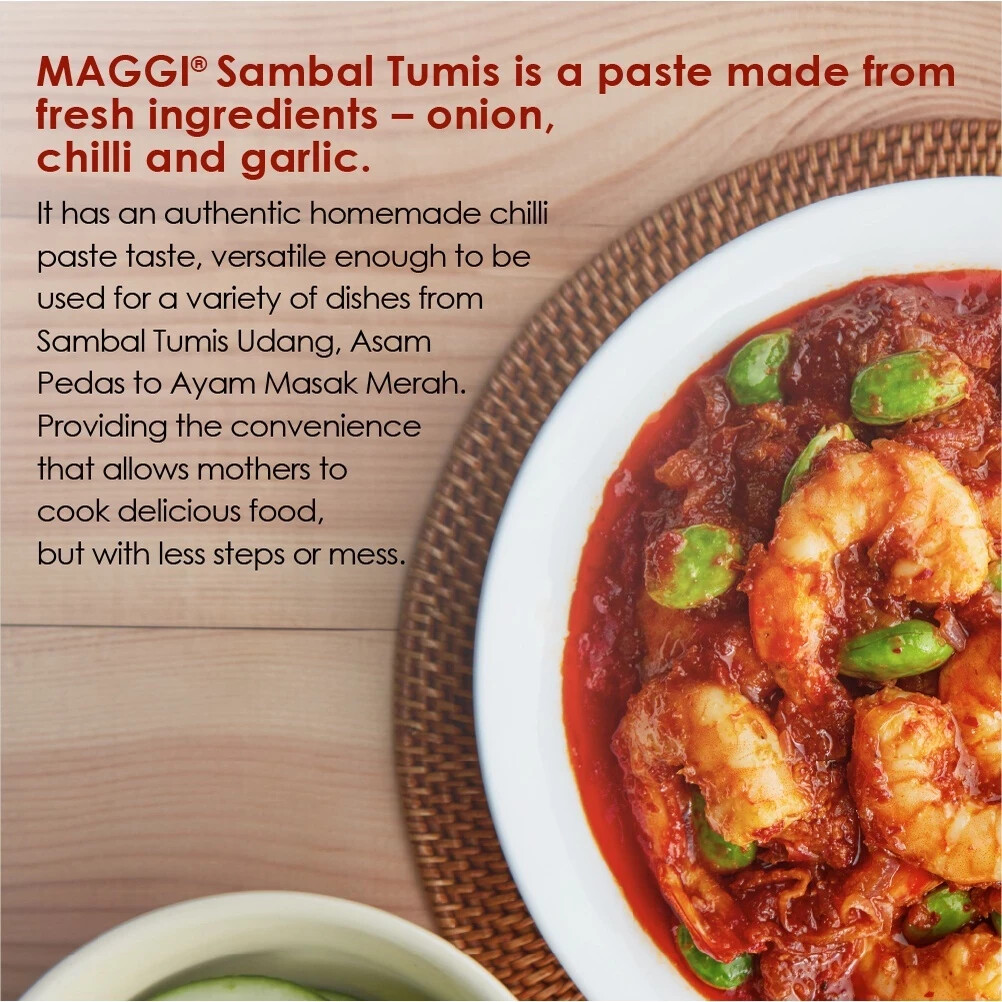 10 Packs 30g MAGGI SAMBAL TUMIS Spicy Universal Use Chili Paste Easy Cook