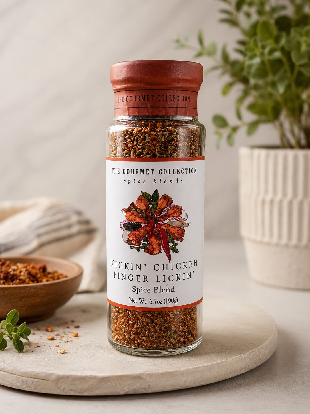 The Gourmet Collection Kickin’ Chicken Finger Lickin’ Spice Blend – Premium Gour
