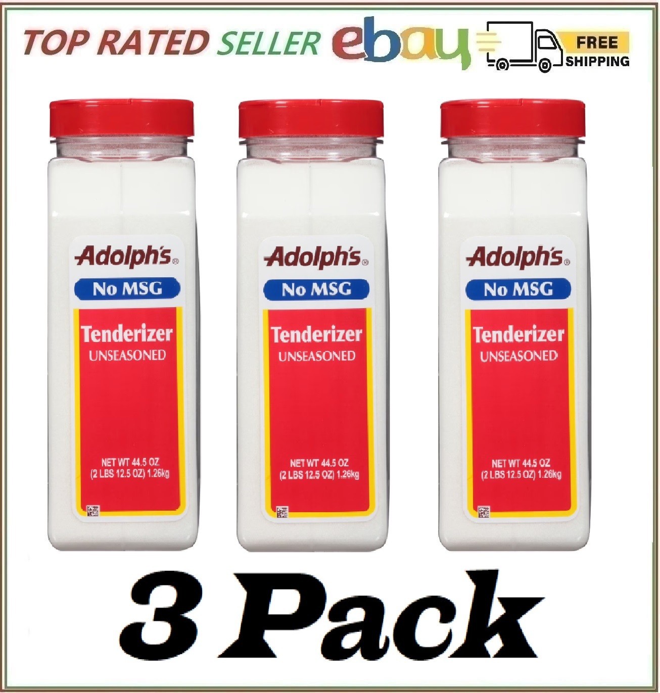 3 Pack – Adolph’s Unseasoned Tenderizer 44.5 oz.