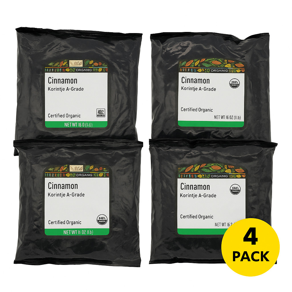 4 Pack Frontier Co-Op Organic Cinnamon Powder 16oz Exp 01/2027 Korintje A Grade