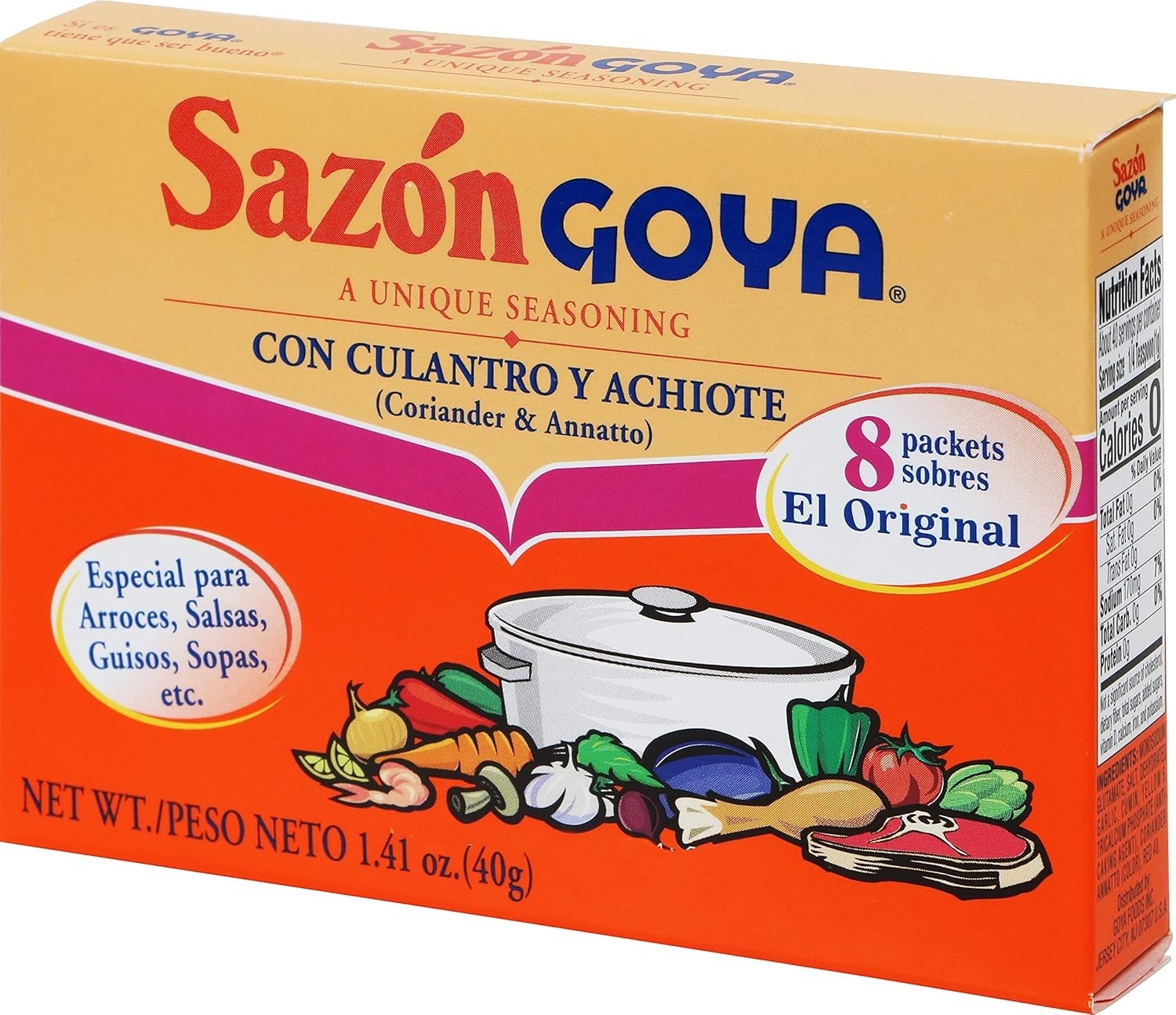 Culinary Magic: Sazón Seasoning with Coriander & Annatto, 1.41 oz (2-Pack)