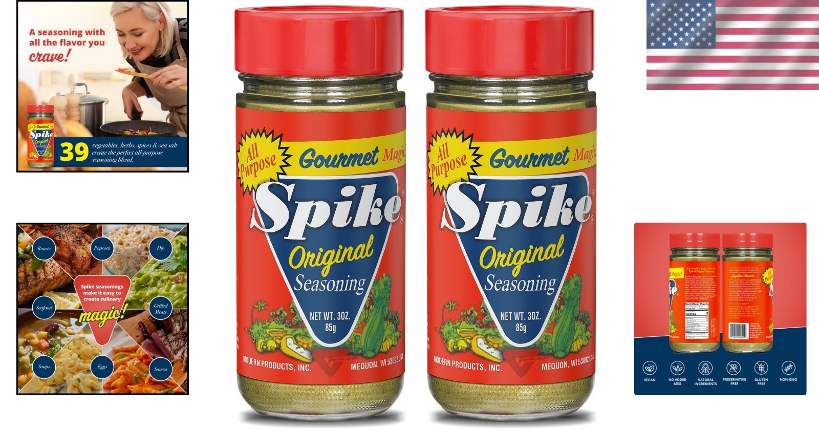 Herb, Veggie & Spice Blend Seasoning Salt – 2-Pack, 3 Oz Each, -Friendly