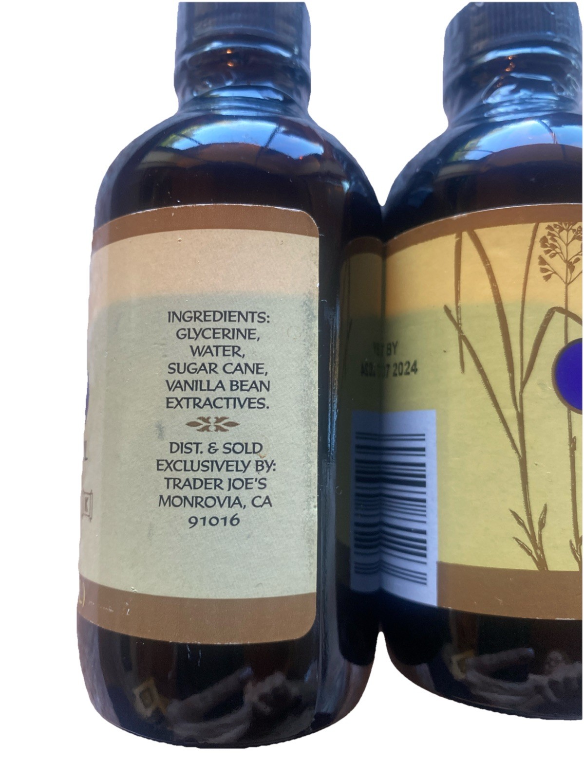 New Sealed 2 PackTrader Joe’s Pure Vanilla Extract Flavor Alcohol Free Best