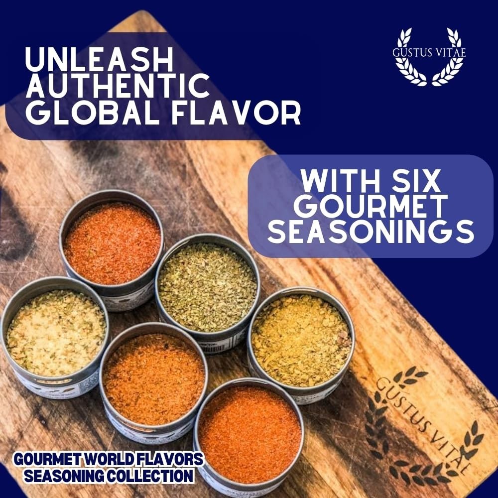 Artisanal Spice Blends | Non GMO Verified | 6 Magnetic Tins