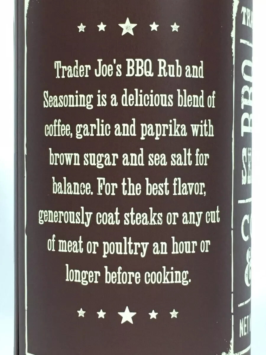 4 Pack Trader Joe’s BBQ Rub & Seasoning with Coffee Garlic 3.5 oz Shaker Tin Can