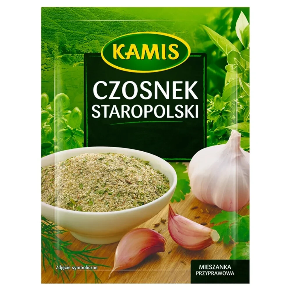 PACK OF 5 KAMIS OLD POLISH GARLIC SPICE MIX GROUND 20G 0.7OZ.