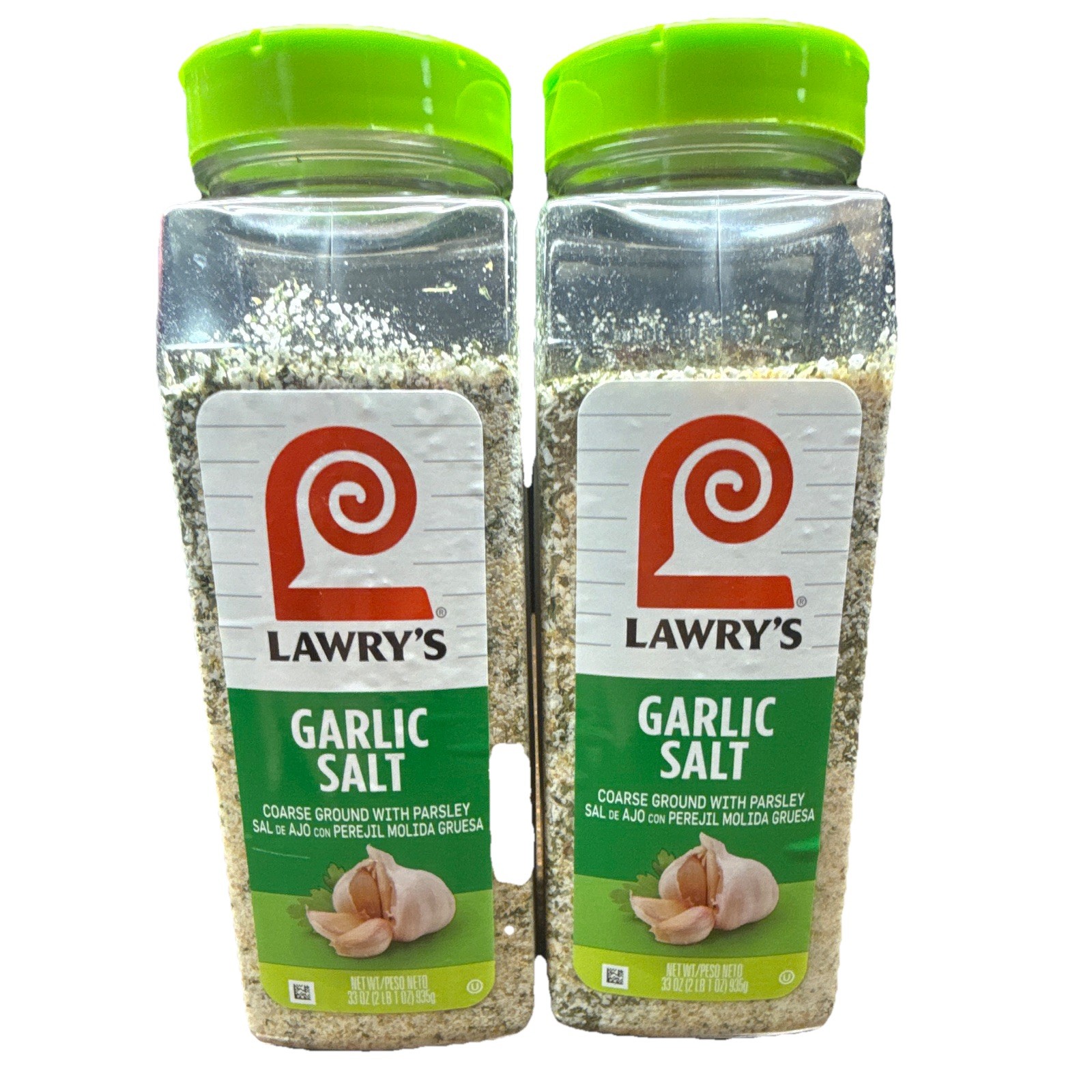 Lawry’s Garlic Salt Coarse Ground with Parsley, 30 oz Bottles, 2 Pack