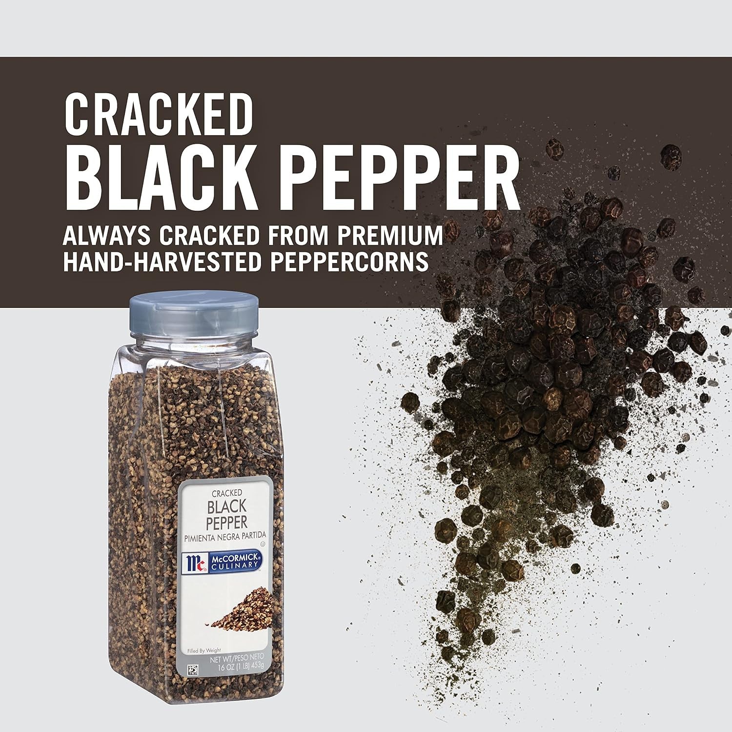 Cracked Black Pepper, 16 oz