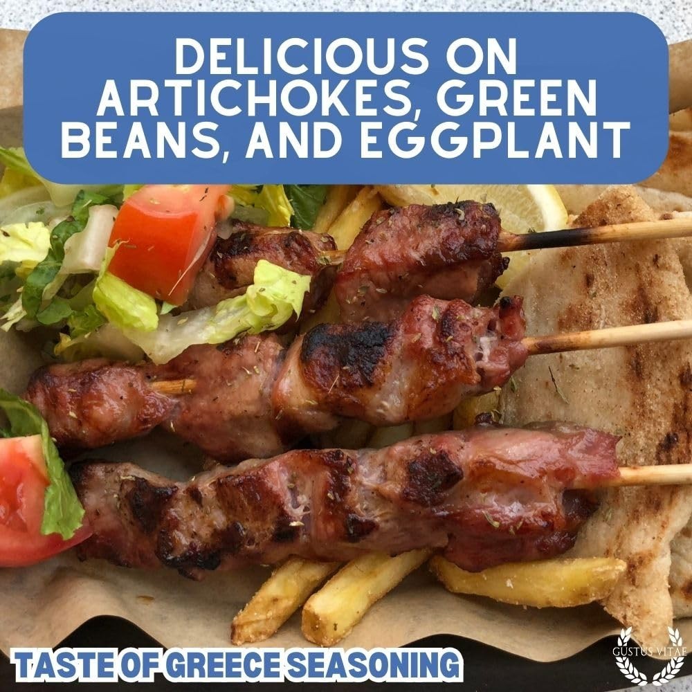 Taste of Greece: Gourmet Non-GMO Artisan Spice Blend in Magnetic Tin, 2.7oz