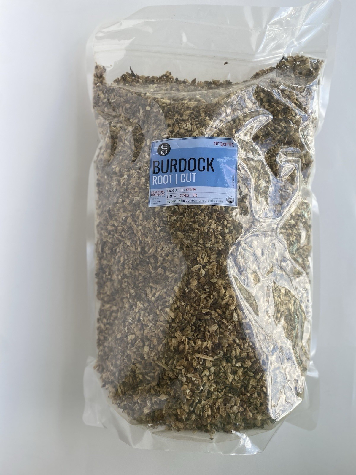 Organic Burdock Root Cut & Sifted 5 lb Bulk Dried Herbal Root Non-GMO USDA