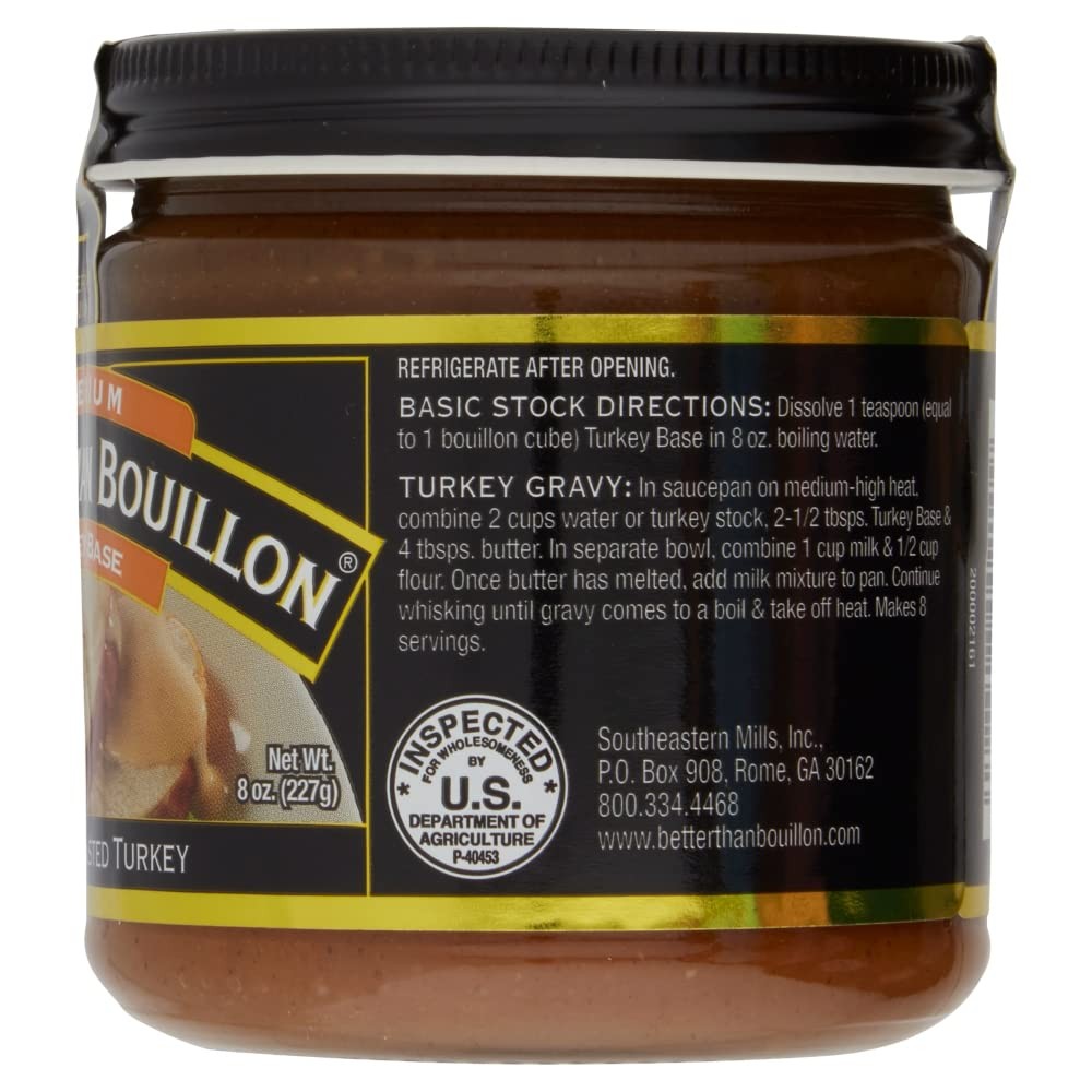 Better Than Bouillon Turkey Base 8 Ounce Pack of 2 Rich Flavorful Soup Stock