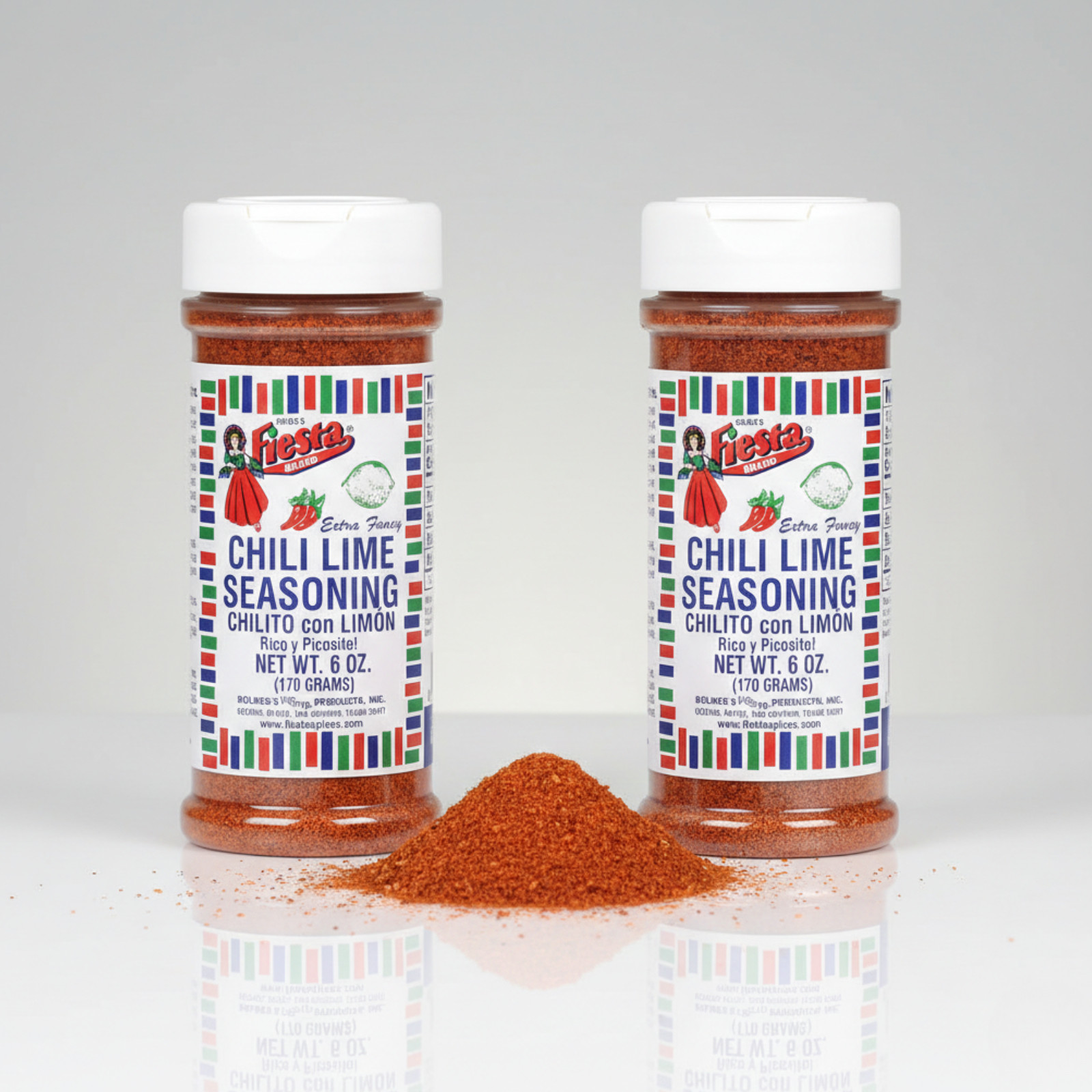 2 PACK Bolner’s Fiesta Chili Lime Seasoning 6 oz Bottles Zesty Texas Spice