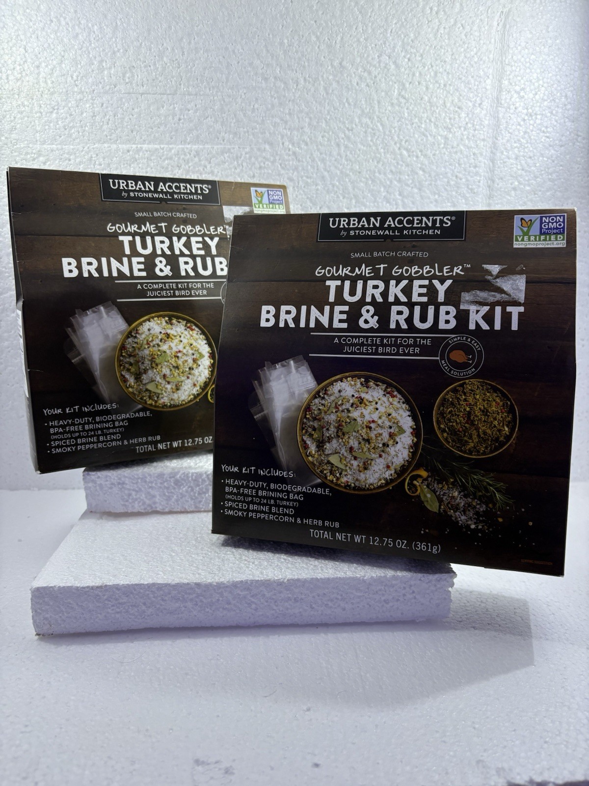 Lot Of 2 – Urban Accents Gourmet Gobbler Turkey Brine Kit, 12.75 Oz. New Holiday